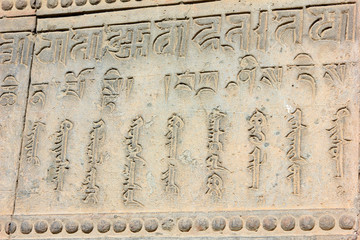 figure of Buddha and scripture in the Five Pagoda Temple, China