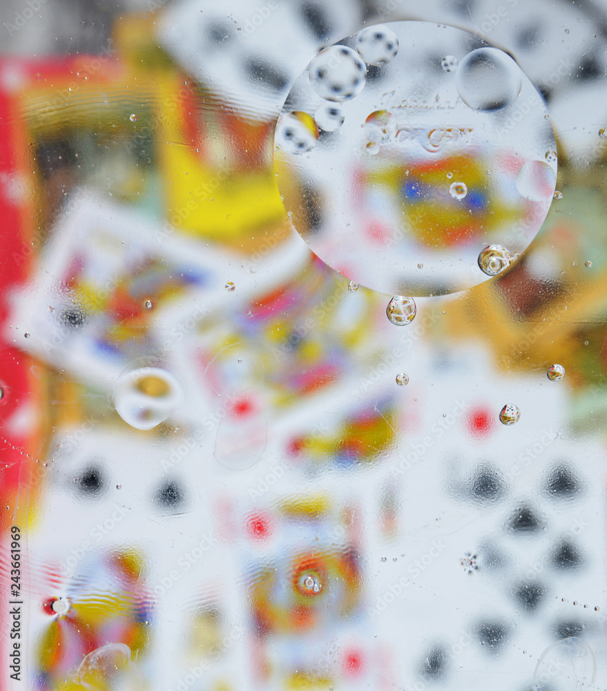 Wall mural abstract bubbles on background