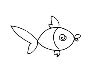 a fish. graphic vector illustration on white background