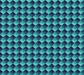 vector seamless texture of blue 3d rhombuses, abstract background