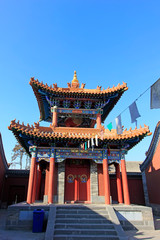 Fototapeta premium drum tower building scenery in the Dazhao Lamasery, Hohhot city, Inner Mongolia autonomous region, China