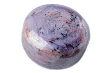 Fototapeta premium Macro of mineral Corundum Ruby Sapphire on white background