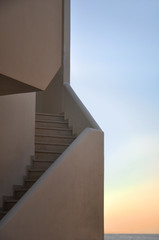 Greek architecture against the sea