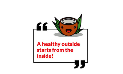 A healthy outside starts from the inside quote poster design