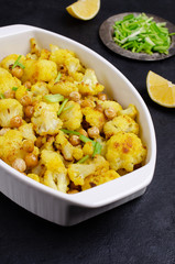 Slices of roasted cauliflower