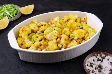 Slices of roasted cauliflower