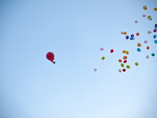 balloons in the sky