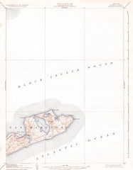 1904, U.S.G.S. Map of Long Island, New York, Montauk, Easthampton