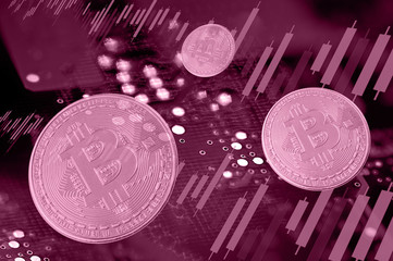 Economy trends virtual digital currency abstract background.