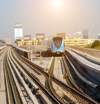 Dubai's driverless metro train Subway