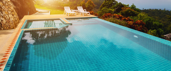 Swimming pool of hotel spa resort