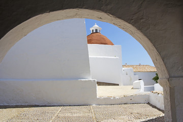 Church of Santa Eularia  des Riu in Ibiza Spain