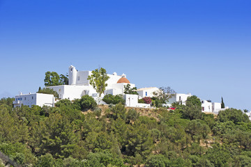 Fototapeta na wymiar Church of Santa Eularia des Riu in Ibiza Spain