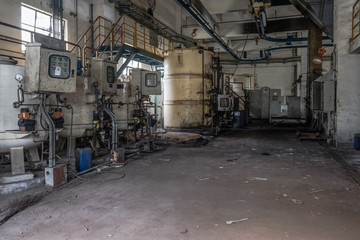 abandoned factory house building