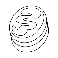 Isolated object of sweet and product sign. Collection of sweet and caramel stock vector illustration.