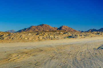 Mountains in arabian desert not far from the Hurghada city, Egypt