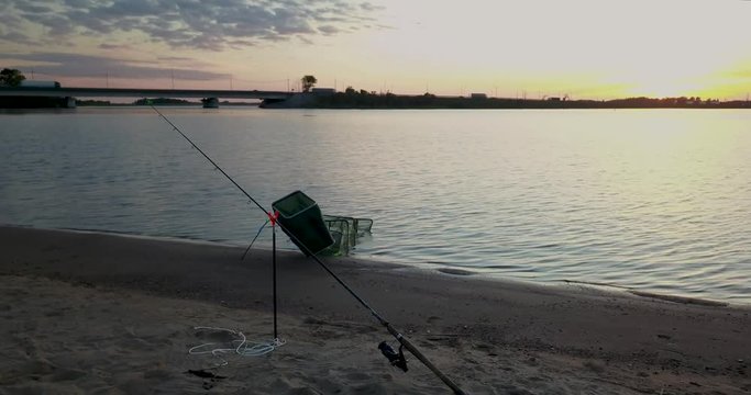 Beautiful view from the top of the river and sunset