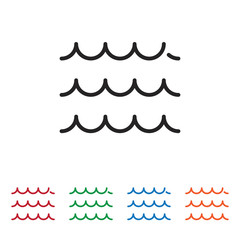 Sea waves vector icon