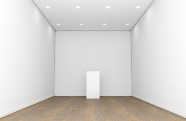 Empty Gallery Room And Plinth