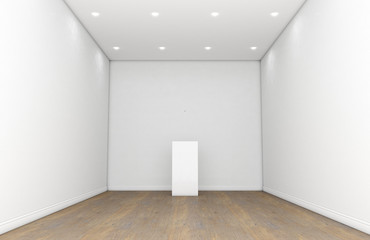 Empty Gallery Room And Plinth