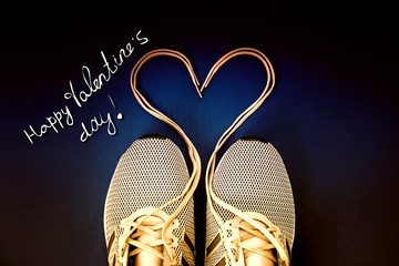  Happy Valentine's Day - laced sneaker hear