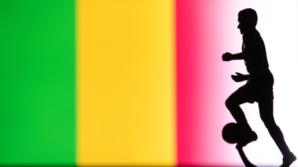 Mali National Flag. Football, Soccer player Silhouette