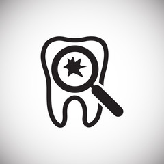 Tooth icon on white background for graphic and web design, Modern simple vector sign. Internet concept. Trendy symbol for website design web button or mobile app