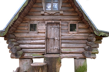 wooden house in the woods