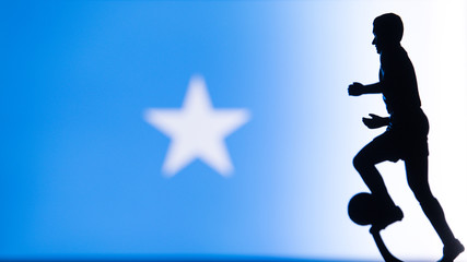 Somalia National Flag. Football, Soccer player Silhouette