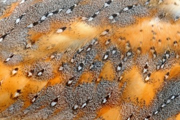 Beautiful close-up detail of barn owl plumage. Barn owl, Tyto alba, nice bird in the nature habitat. Owl from United Kingdom, detail of feathers.