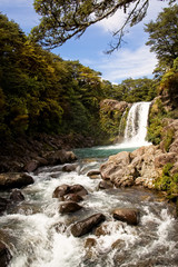 Beautiful Tawhai Falls waterfall in New Zealand