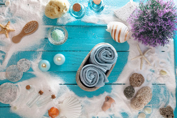 Spa and wellness with marine items