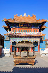 Obraz premium Dazhao Lamasery architectural landscape, Hohhot city, Inner Mongolia autonomous region, China