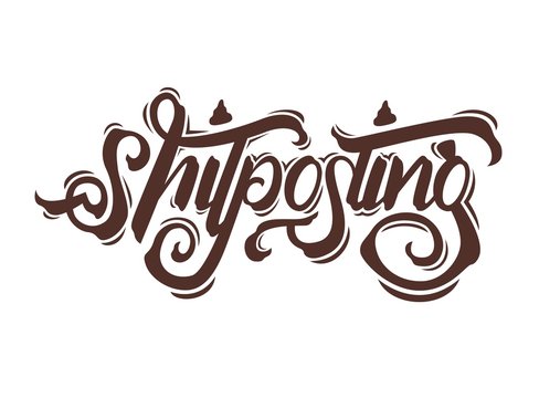 Shitposting lettering text
