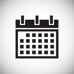Calendar icon on white background for graphic and web design, Modern simple vector sign. Internet concept. Trendy symbol for website design web button or mobile app