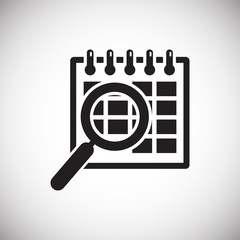 Calendar icon on white background for graphic and web design, Modern simple vector sign. Internet concept. Trendy symbol for website design web button or mobile app