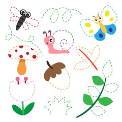 garden worksheet vector design