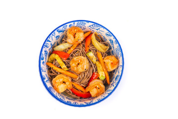 Korean noodles with shrimps