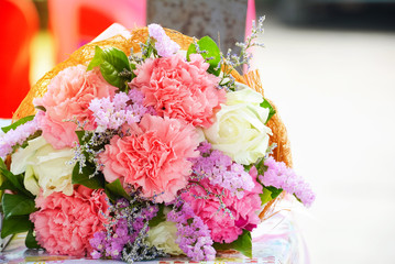 ฺBouquet of carnation flowers