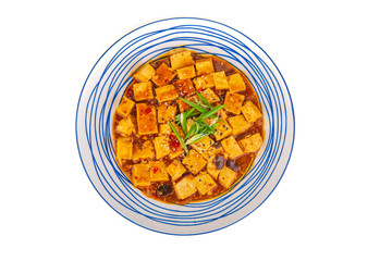 Korean dish with meat on white background