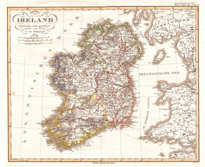 1841, Perthes Map of Ireland