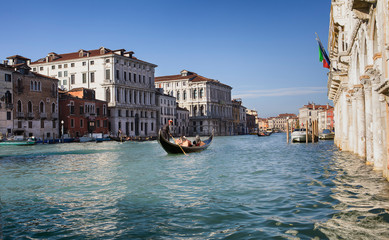 Gondola on Canal Venice, Italy.
