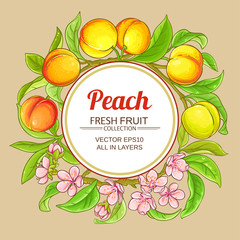 peach vector frame