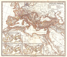 1865, Spruner Map of the Roman Empire under Diocletian