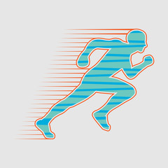 image of a runner, athlete silhouette, sprinte