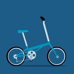 folding bicycle vector icon illustration