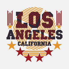 Los Angeles t-shirt, California graphic, sport emblem design