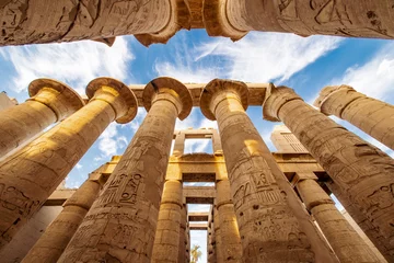 Foto op Canvas De grote zuilen bij de Karnak-tempel in Luxor Thebe, Egypte © Calin Stan