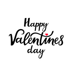Happy Valentine's Day is a beautiful handwritten text for a festive poster, a greeting card for your beloved