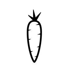Carrot silhouette icon. Clipart image isolated on white background